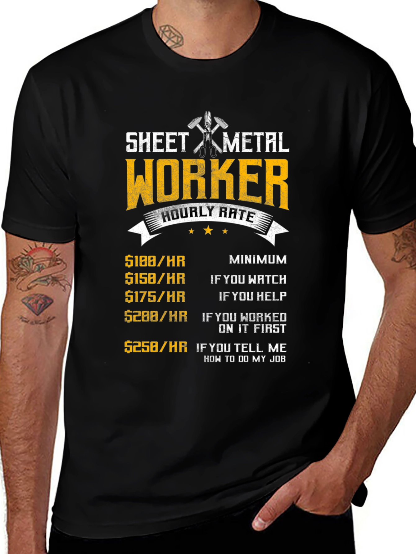 Sheet Metal Worker Hourly Rate T-Shirt
