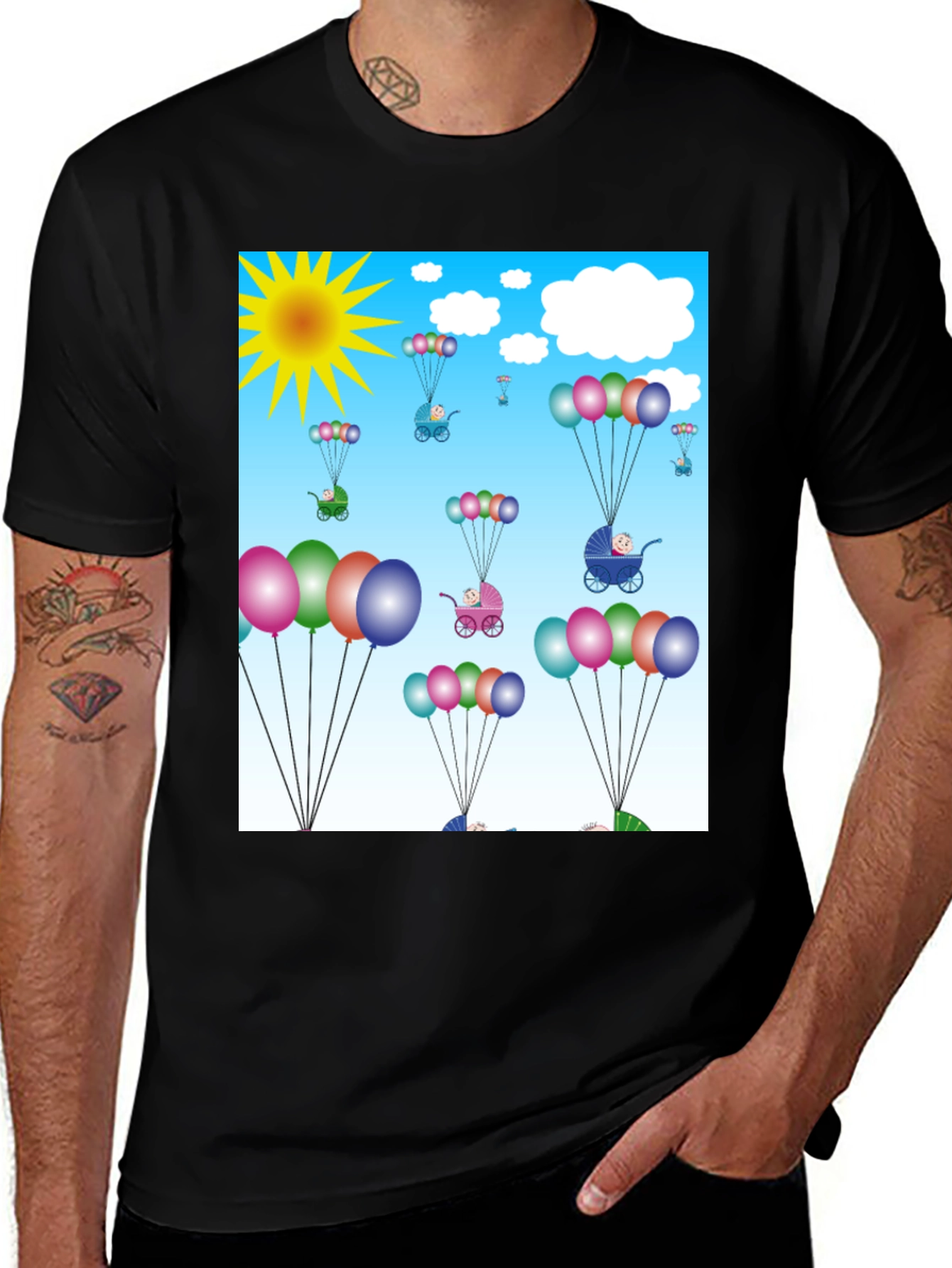 Whimsical Sky High Baby T-Shirt