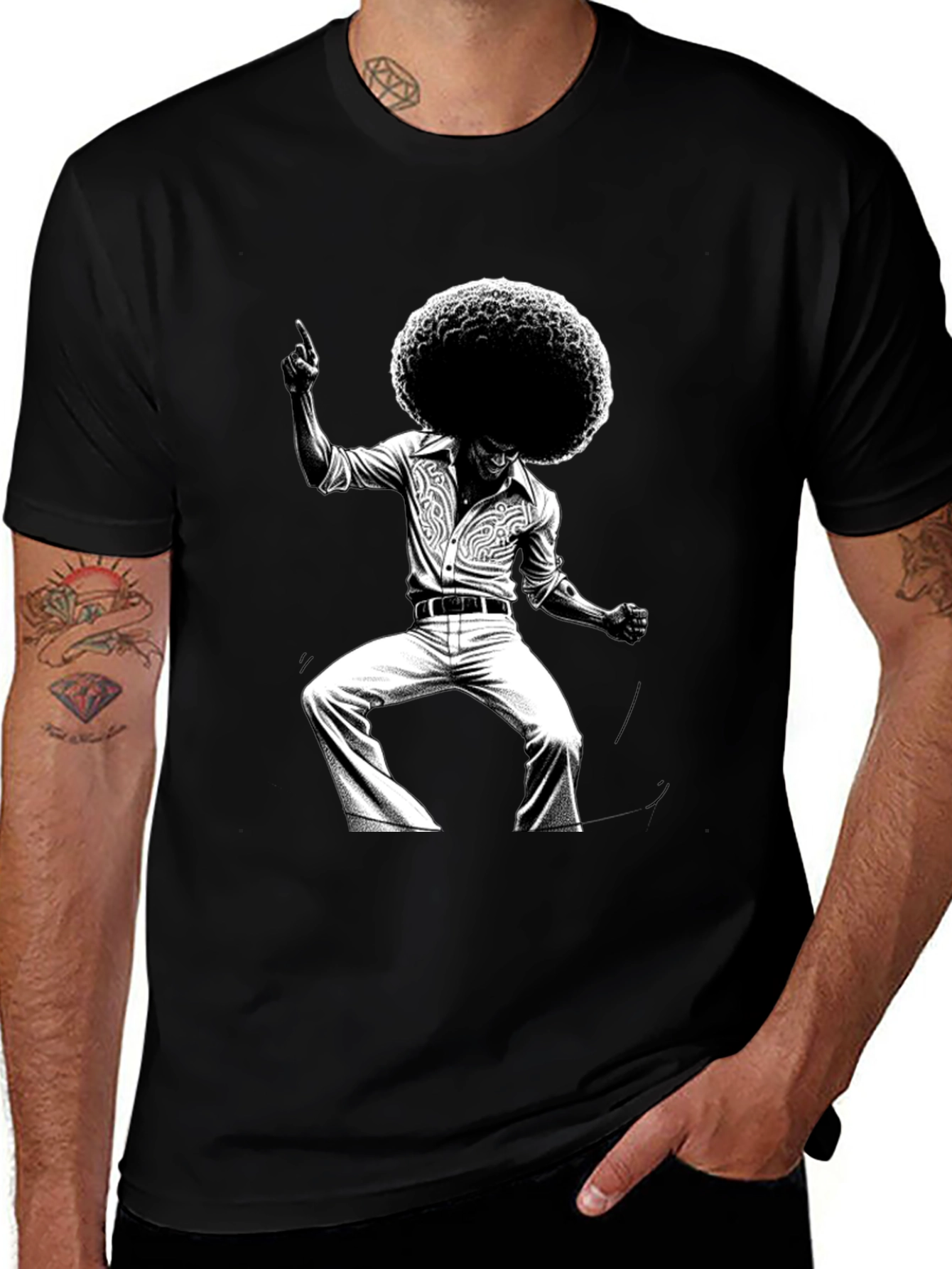 Retro Disco Dancer Graphic T-Shirt