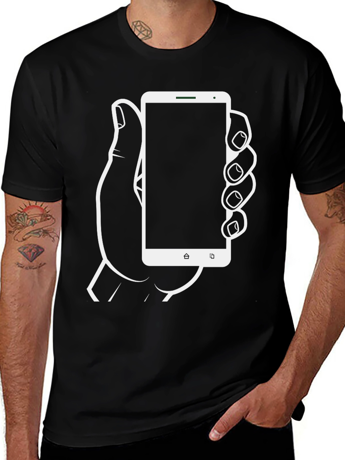Smartphone Hand Graphic T-Shirt