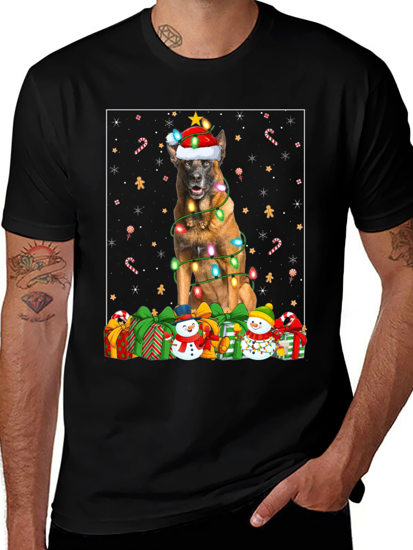 Festive Dog Christmas T-Shirt