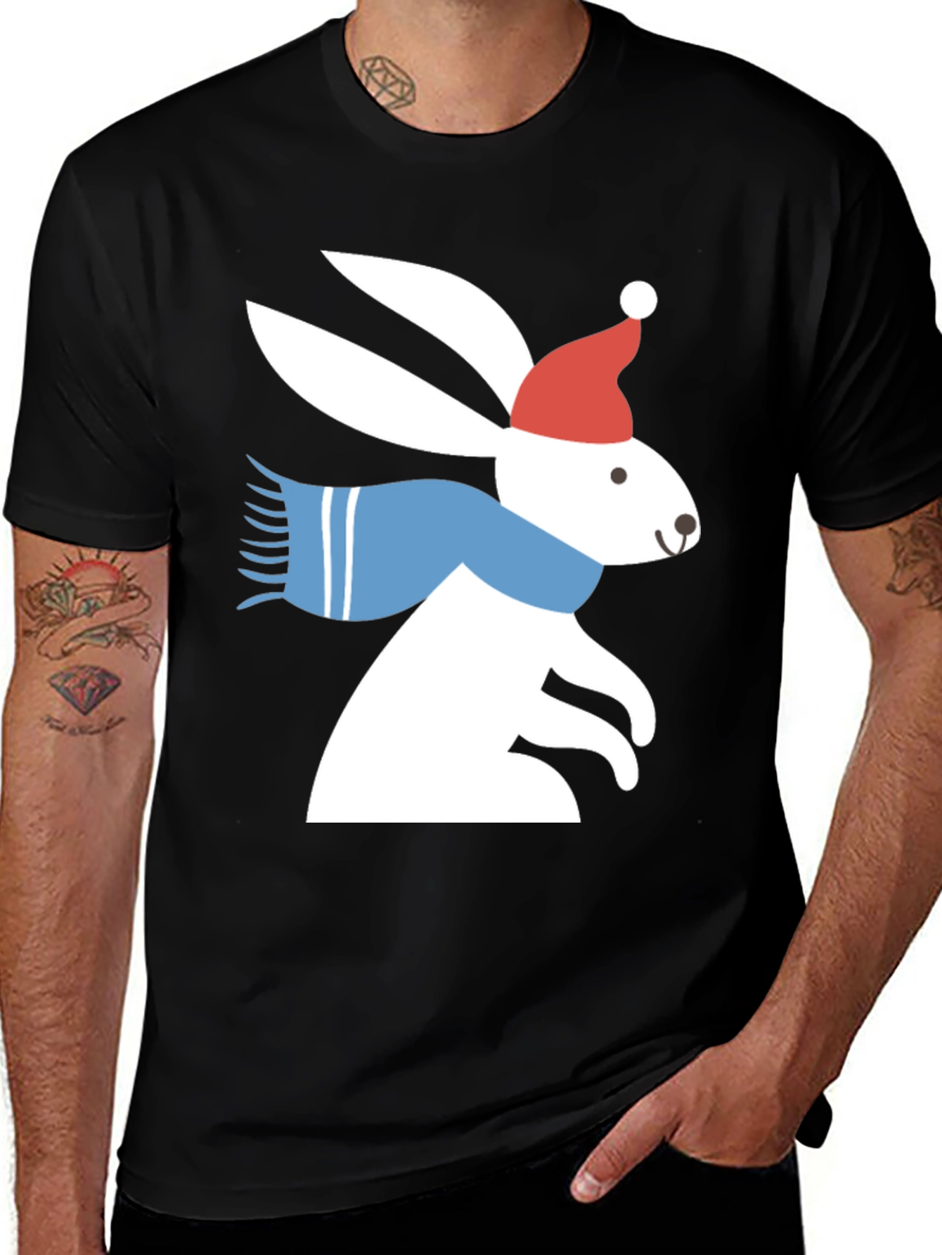 Festive Bunny Graphic Tee