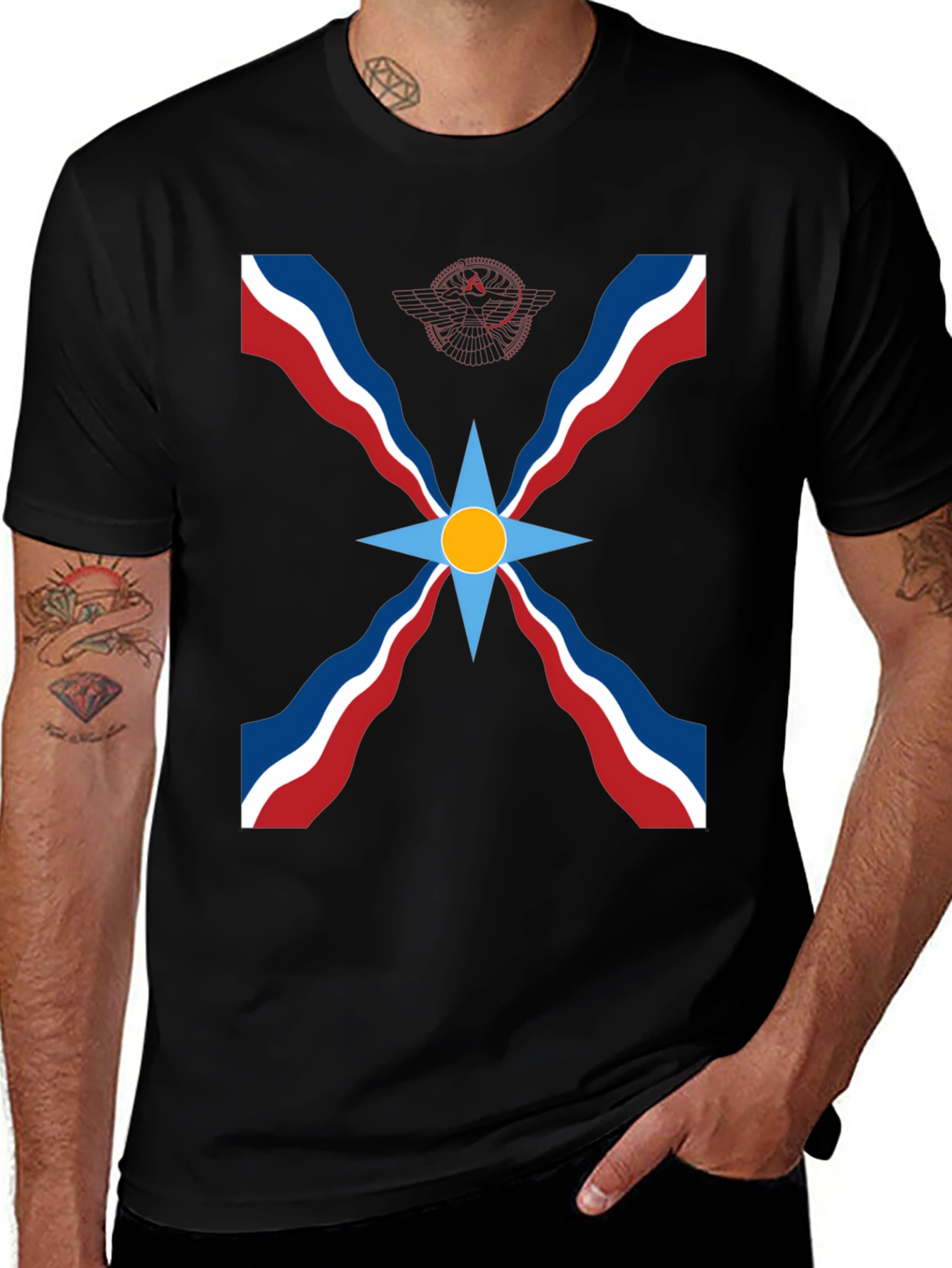 Assyrian Flag T-Shirt - Black