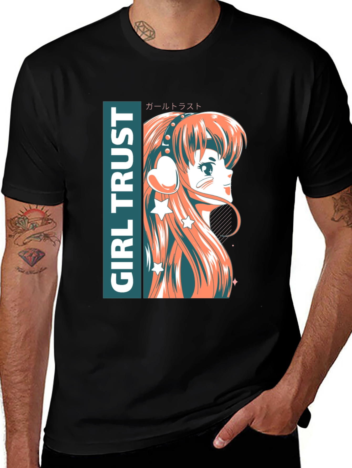 Variant 14 of Anime Girl Trust Graphic Tee - Stylish Unisex T-Shirt