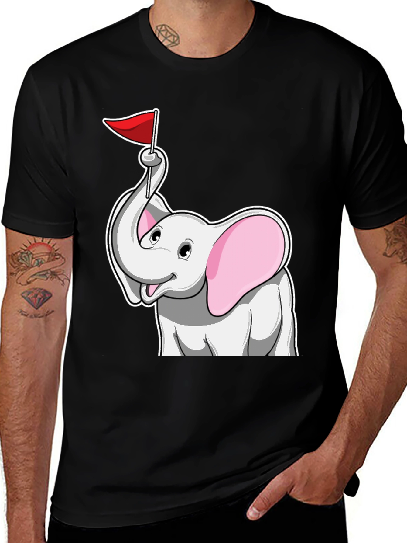 Variant 21 of Elephant Flag Graphic T-Shirt