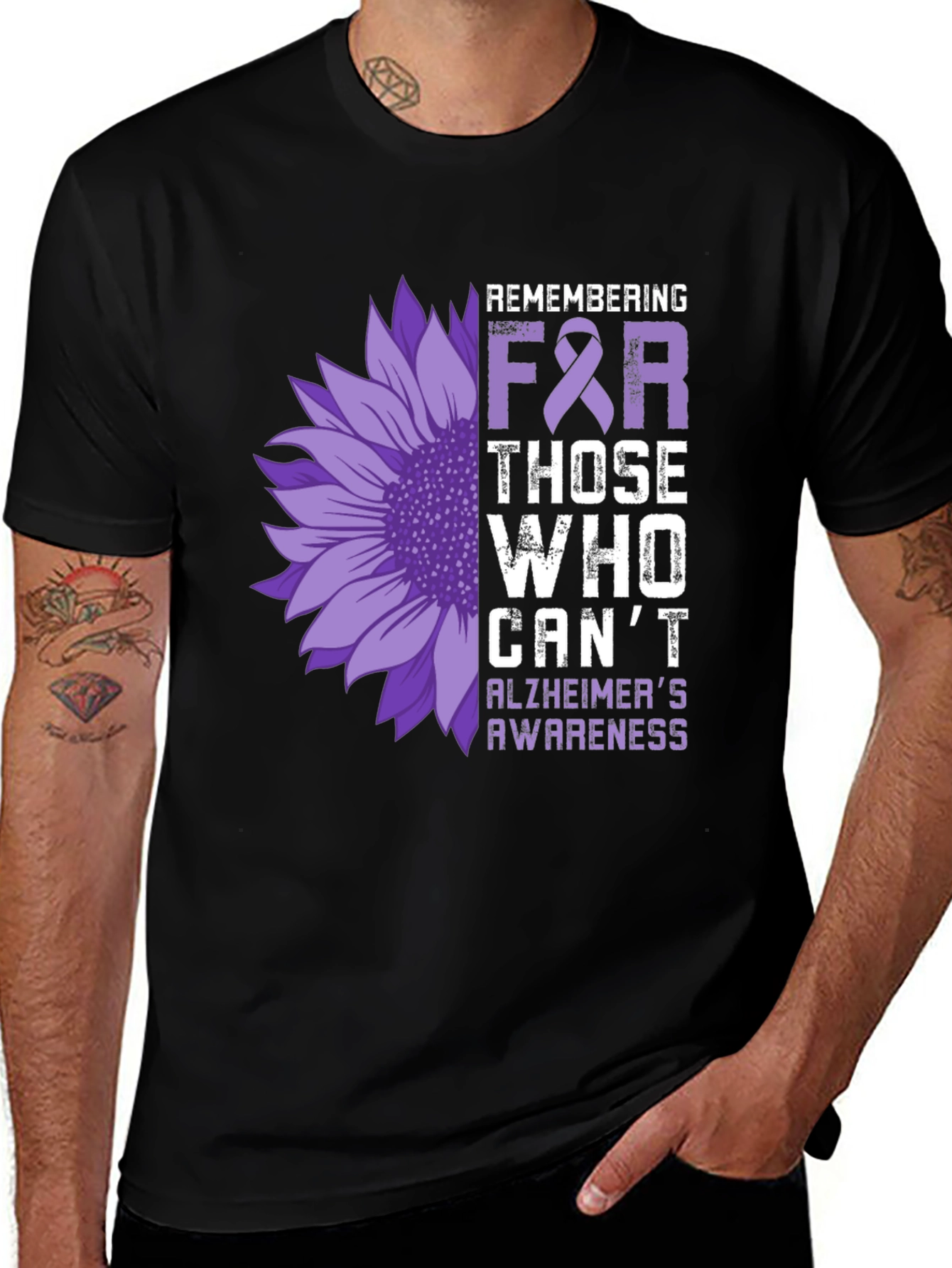 Variant 24 of Alzheimer's Awareness Sunflower T-Shirt