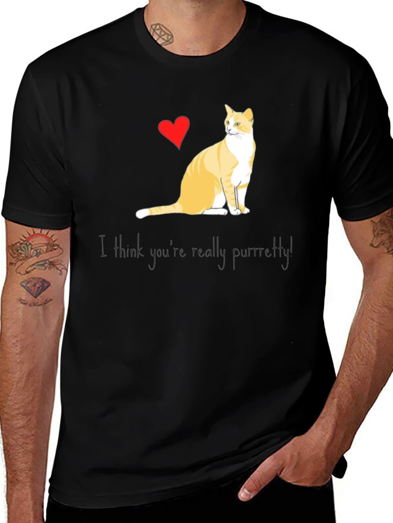 Variant 29 of Purrfectly Pretty Cat Graphic T-Shirt