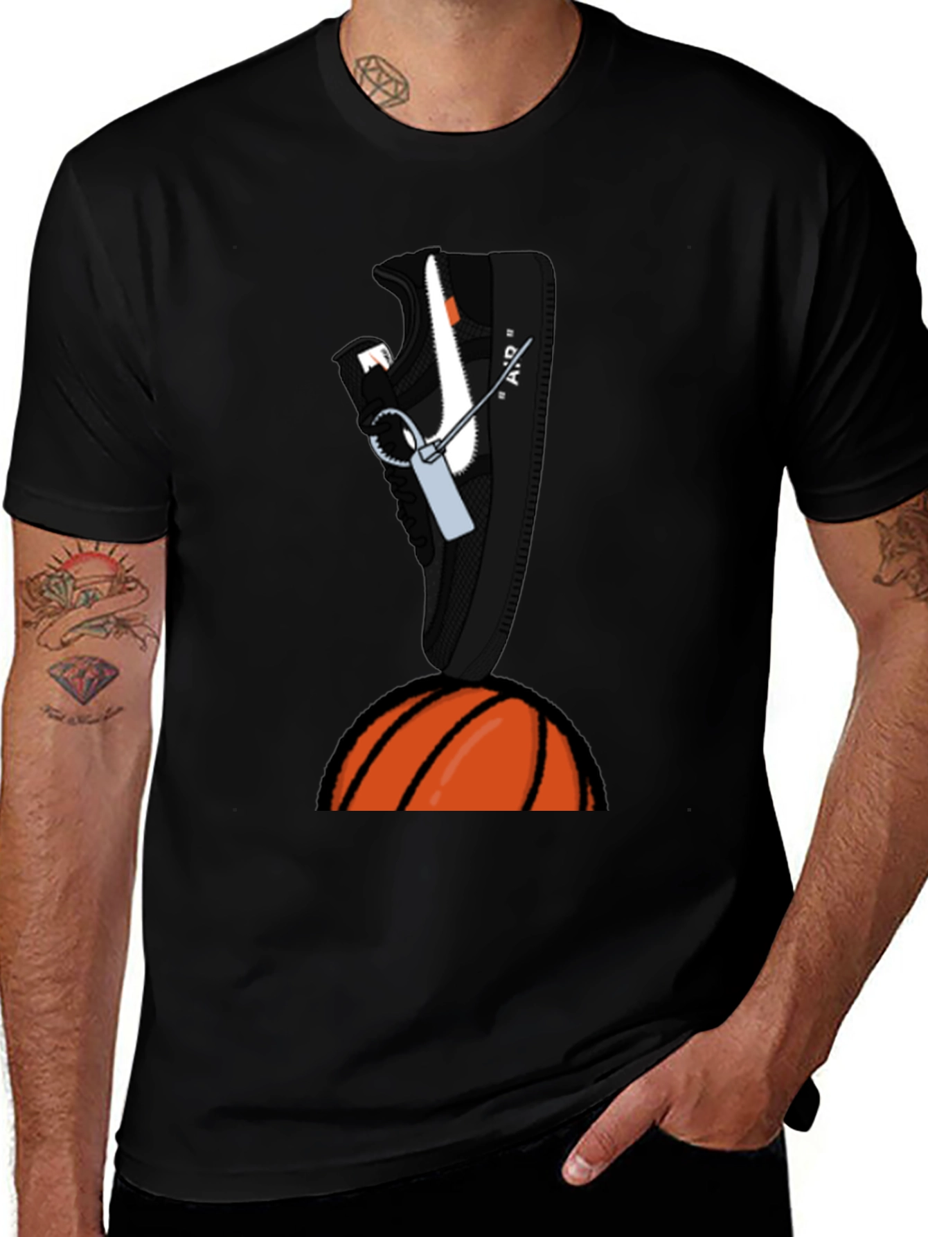 Sneaker on Basketball Graphic Tee