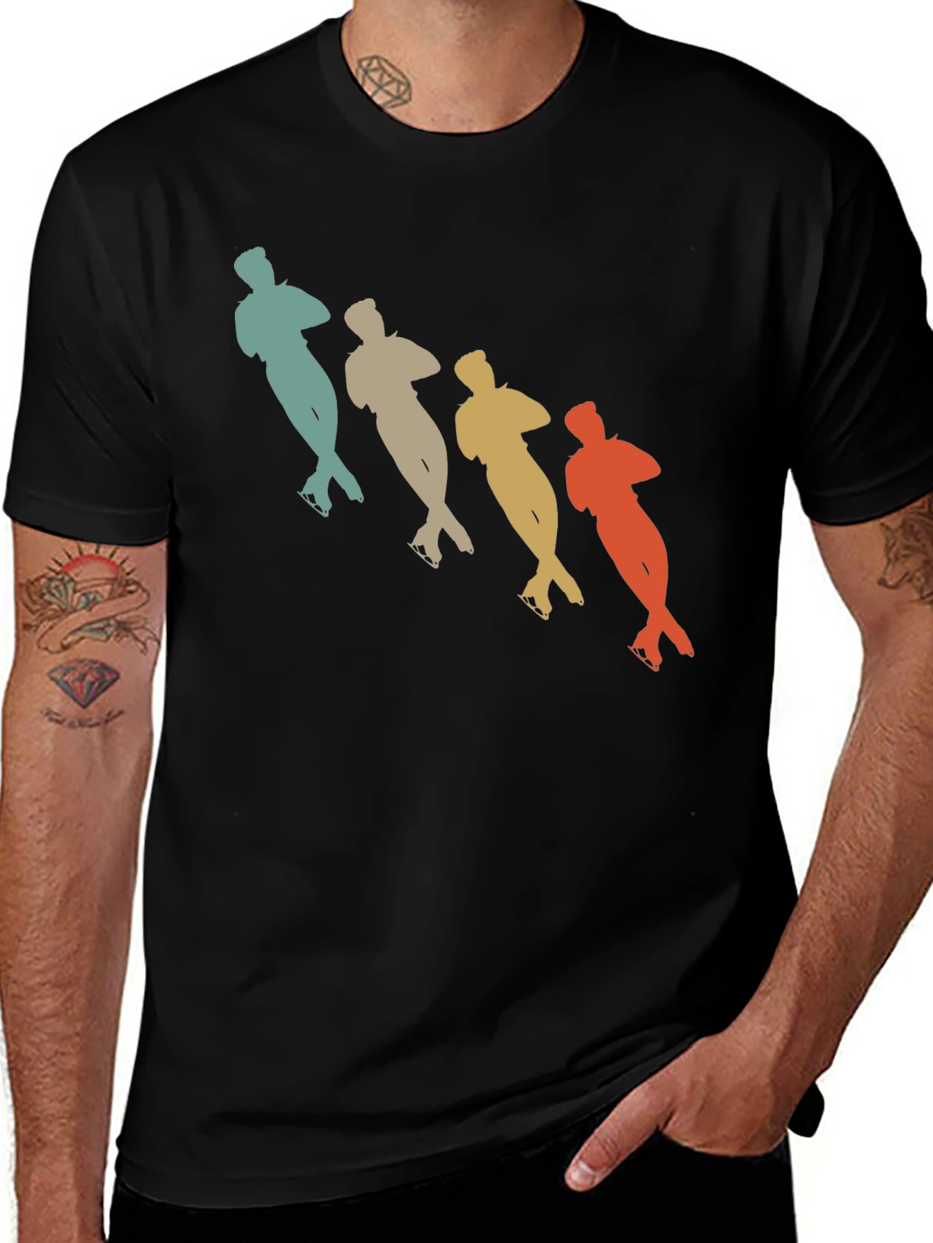 Variant 17 of Retro Ice Skater T-Shirt - Vintage Figure Skating Tee