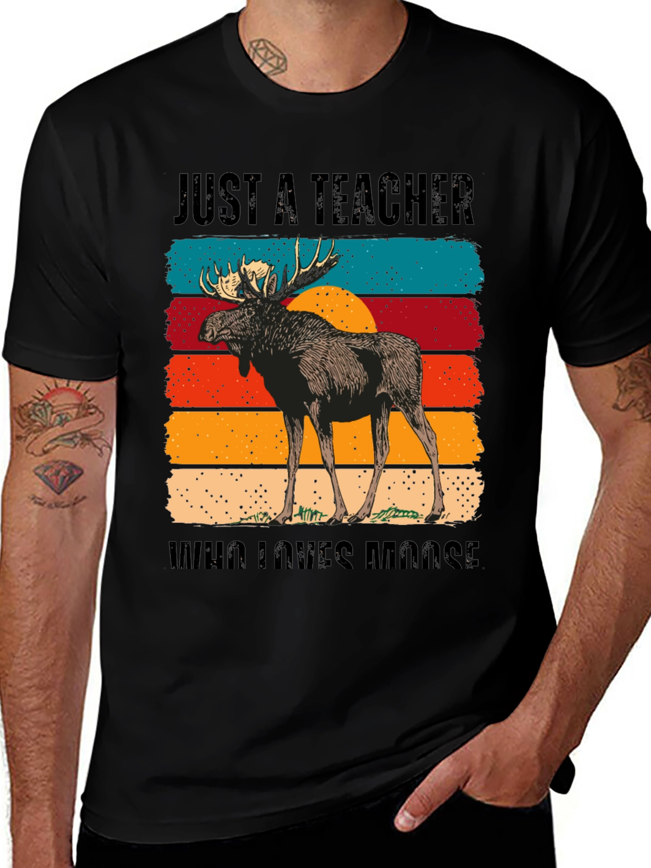 Variant 28 of Just A Teacher Who Loves Moose T-Shirt
