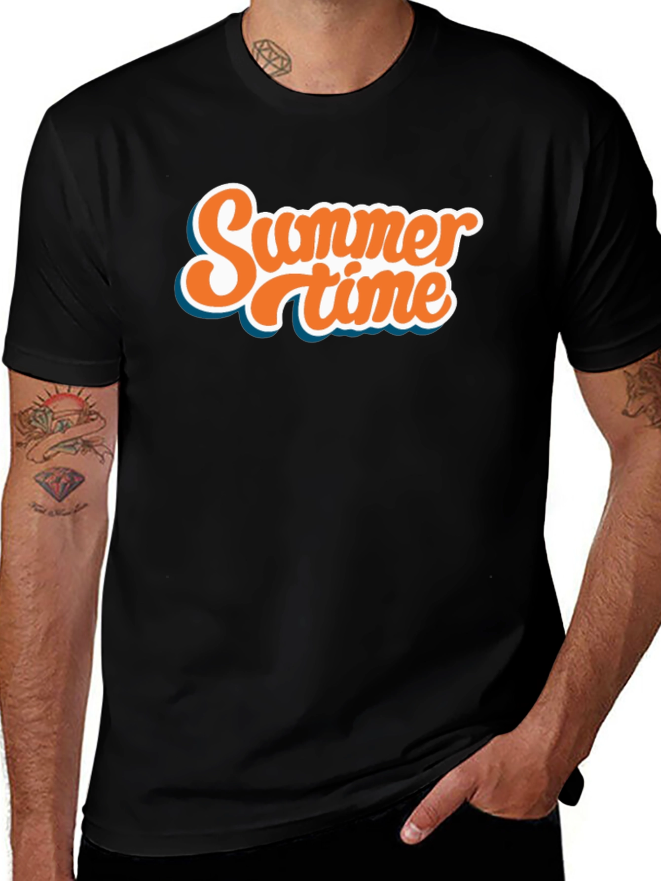 Variant 22 of Summer Time Black T-Shirt