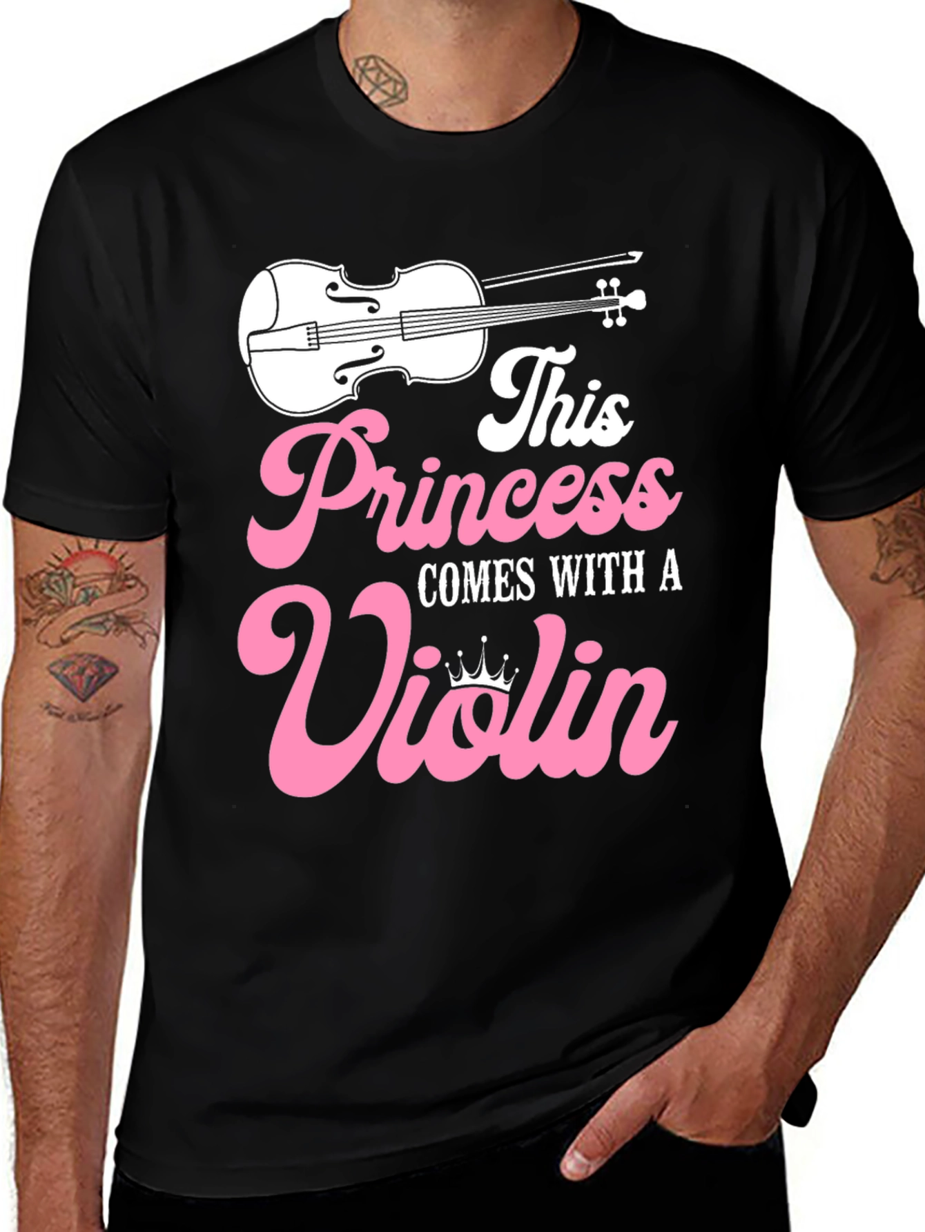 Variant 17 of Princess Violin T-Shirt - Musician Girl Tee