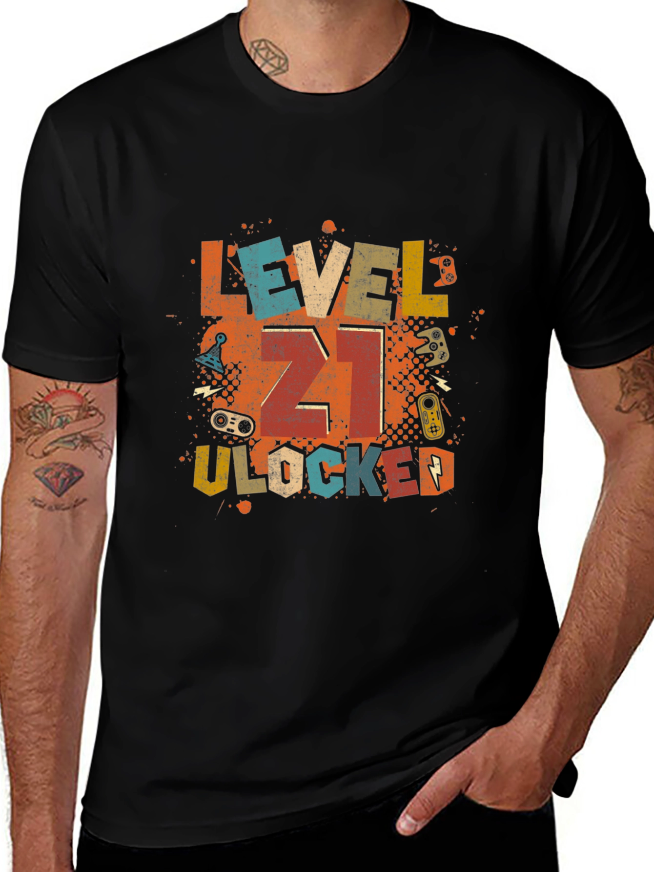 Variant 17 of Level 21 Unlocked Gamer T-Shirt