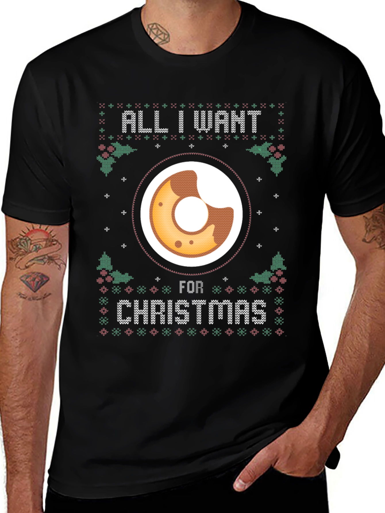 All I Want for Christmas Donut T-Shirt