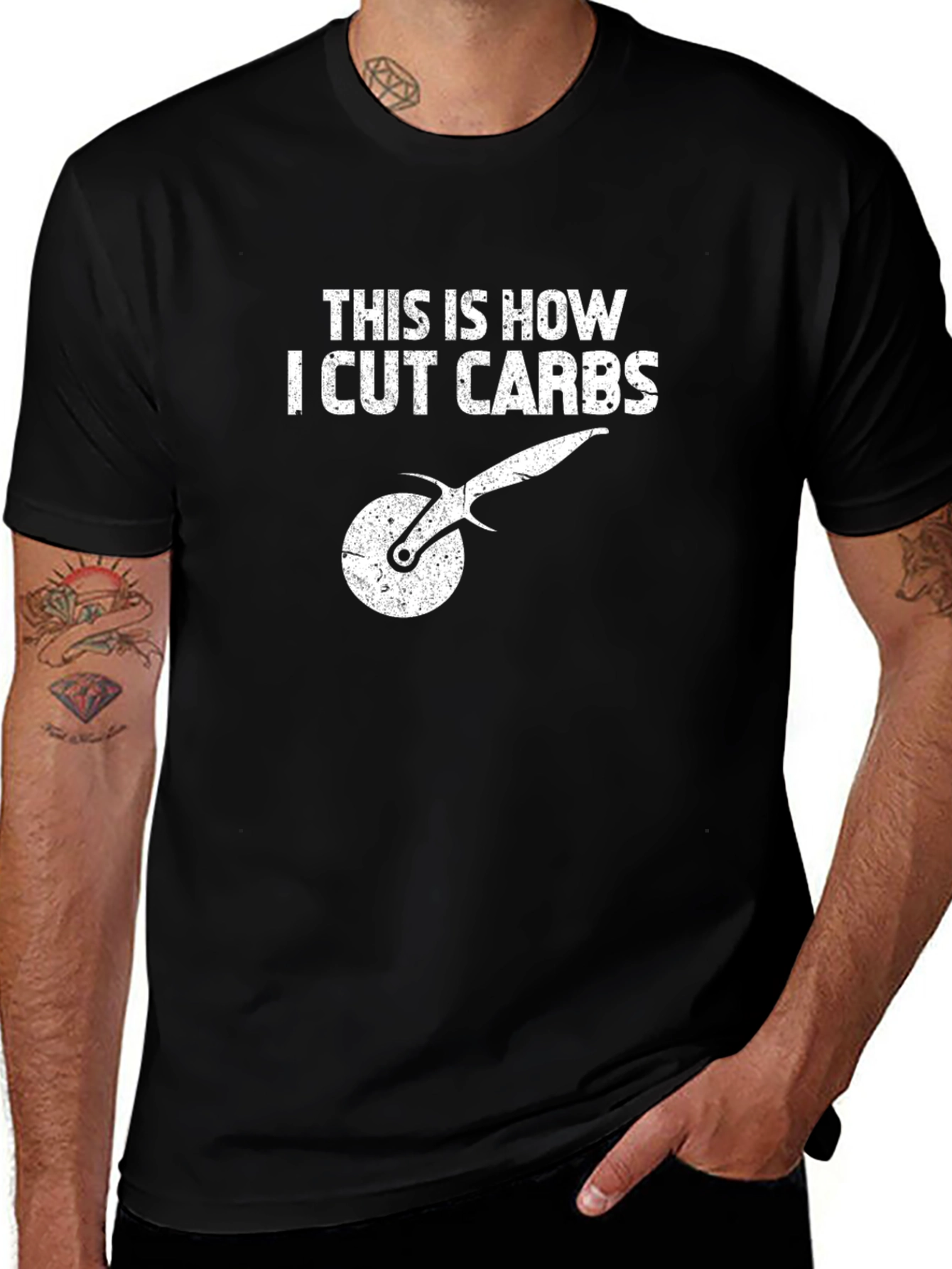 Variant 27 of Funny Cut Carbs Pizza Cutter T-Shirt