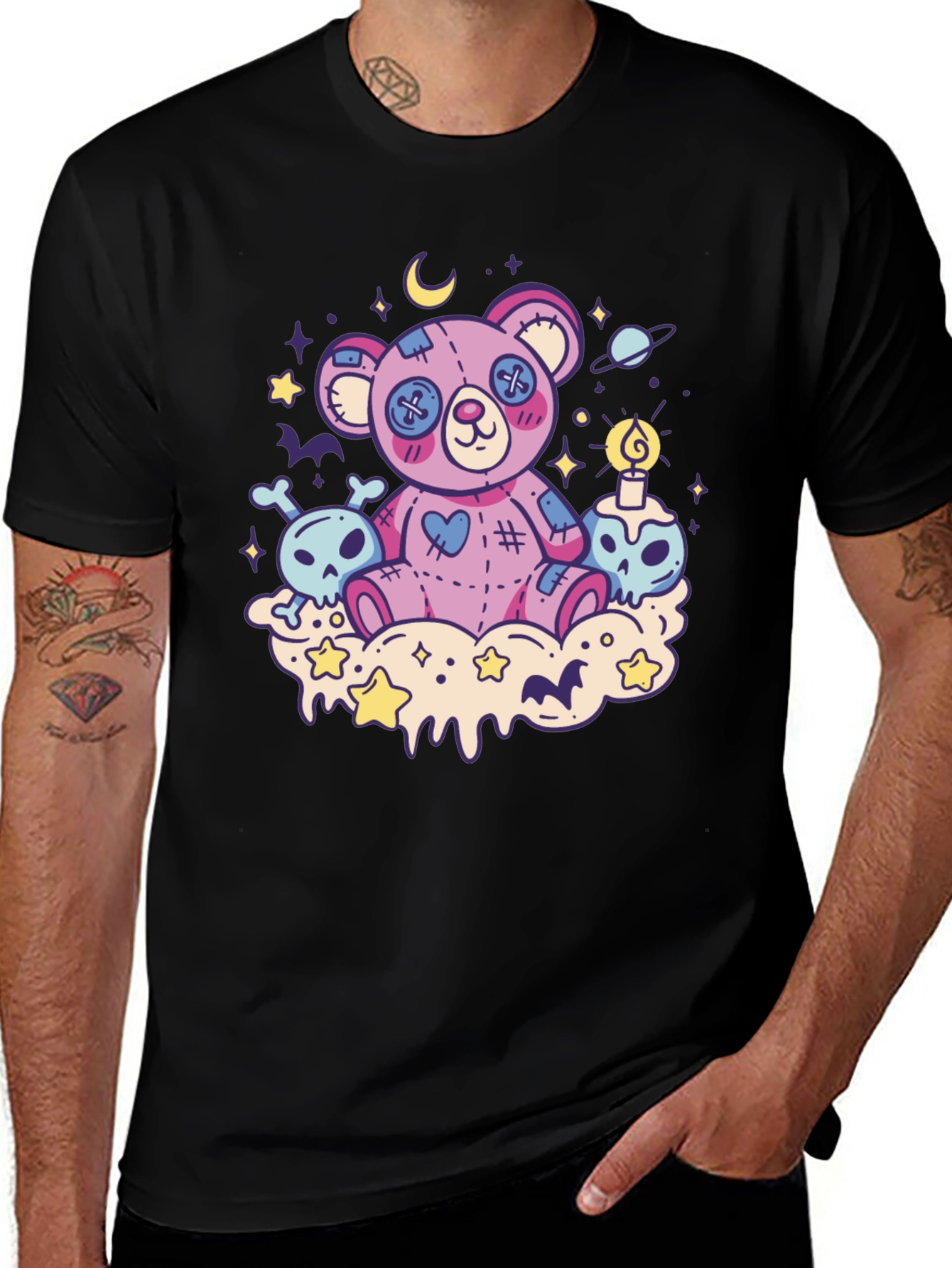 Variant 18 of Gothic Teddy Bear T-Shirt - Spooky Cute Design