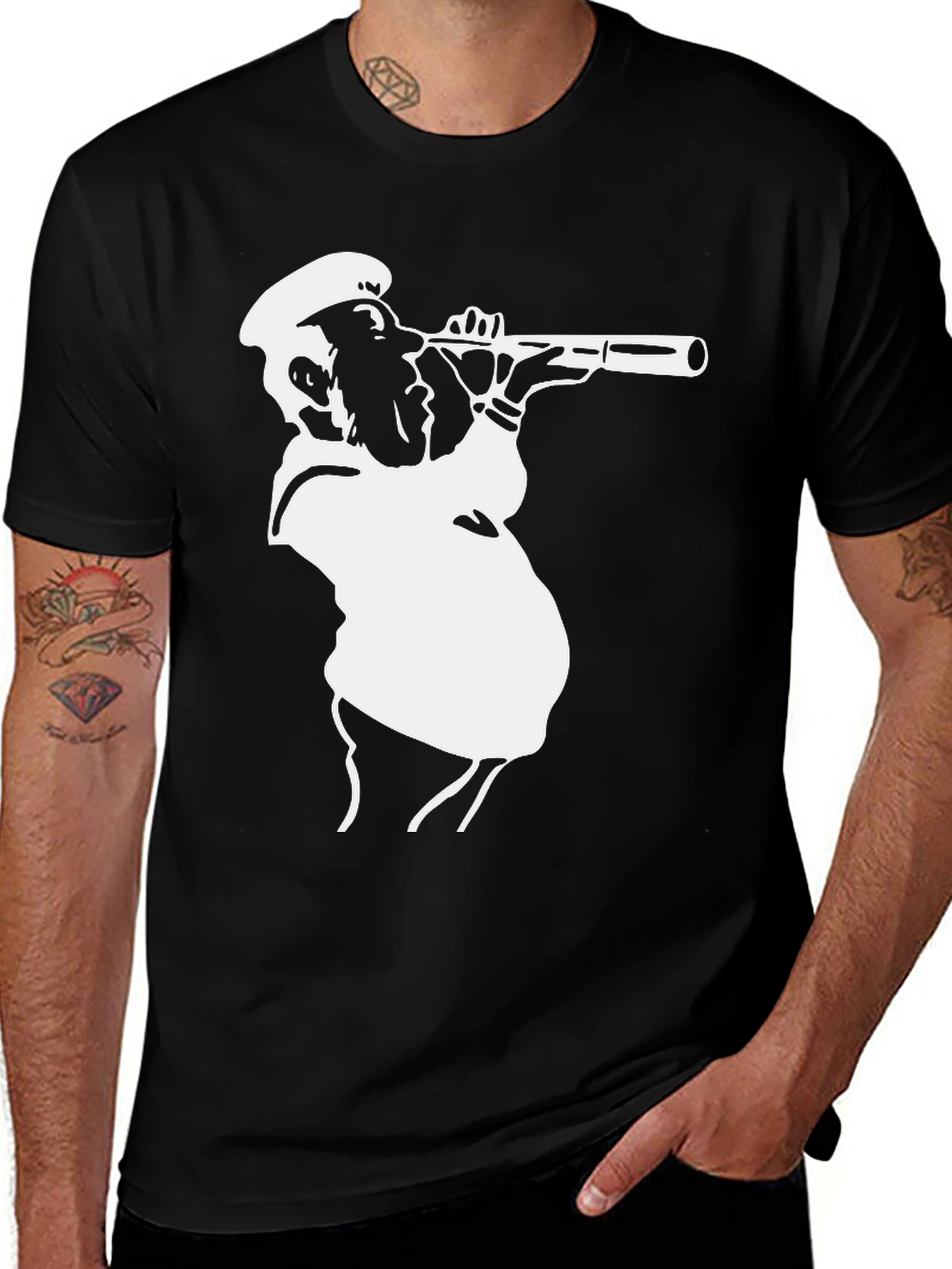 Variant 8 of Nautical Mariner T-Shirt - Captain Graphic Tee