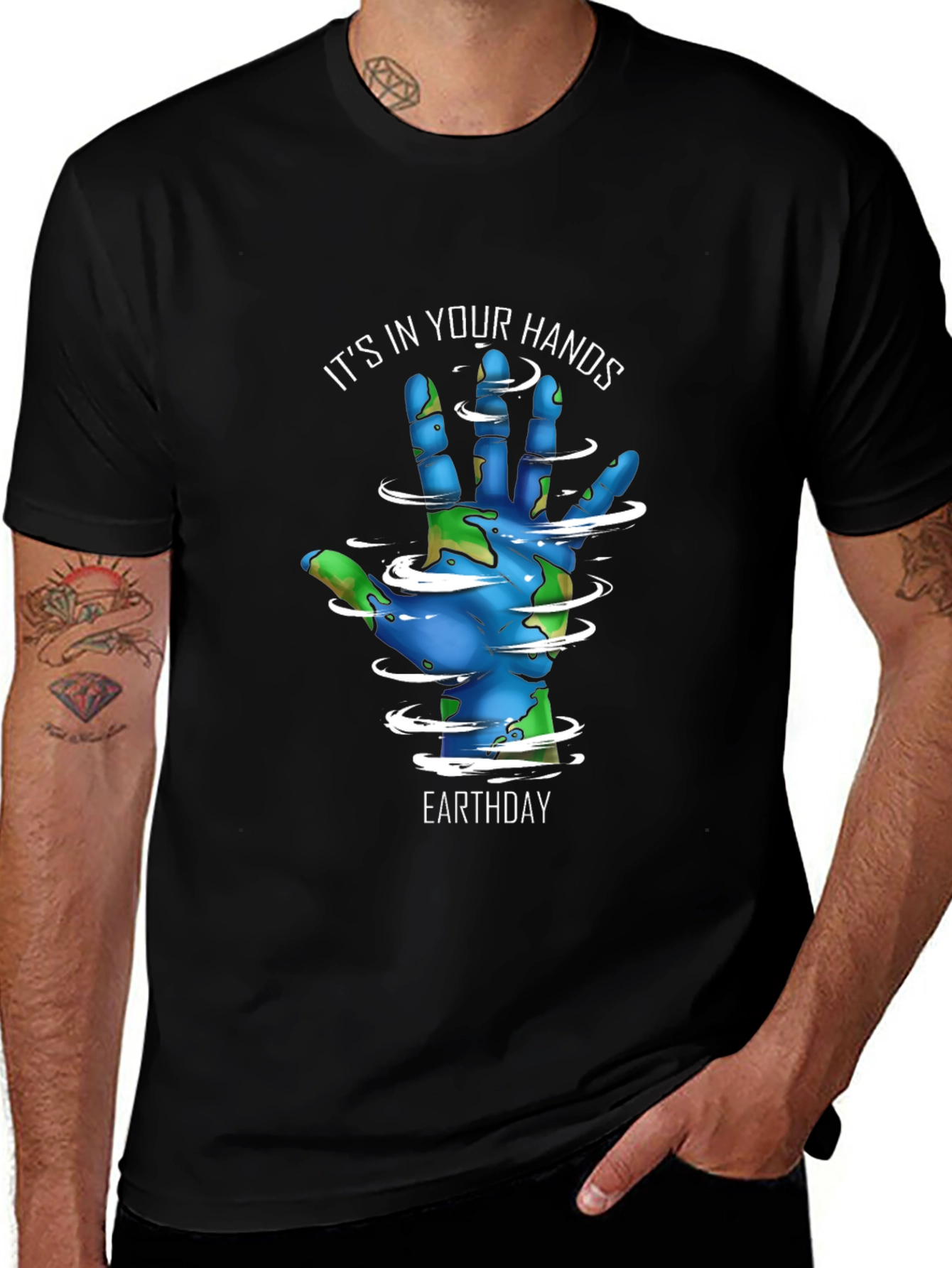 Earth Day Hand Print T-Shirt - Save Our Planet