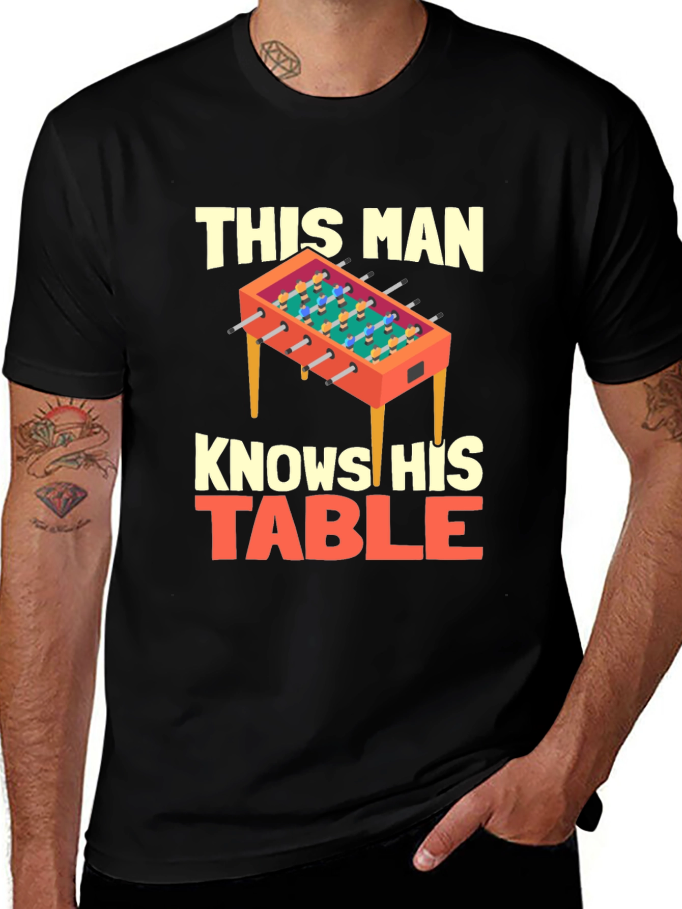 Variant 18 of Foosball Table Graphic Tee - Knows His Table