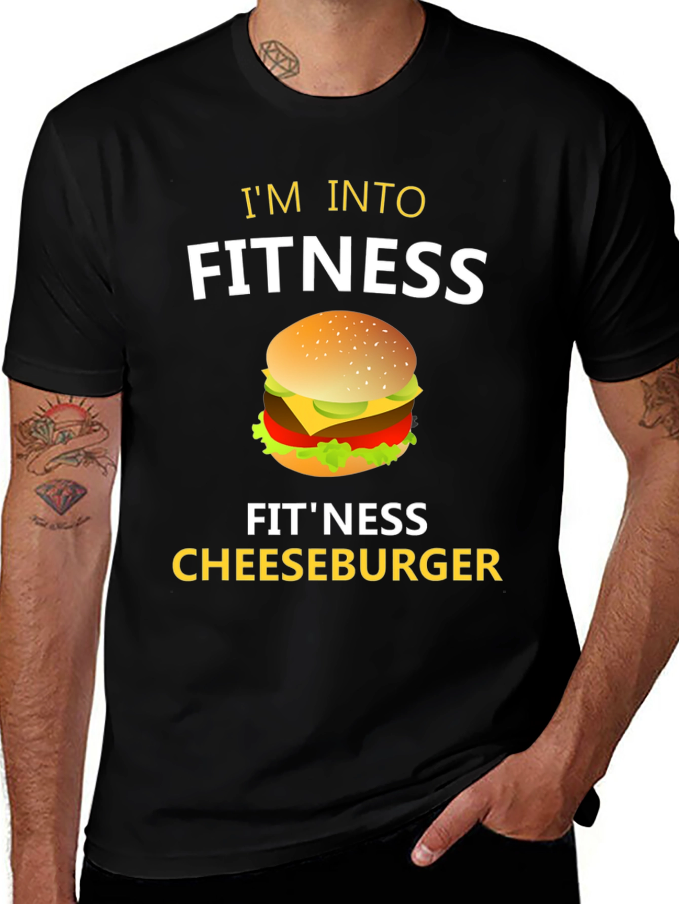 Variant 21 of Fitness Cheeseburger Graphic Tee