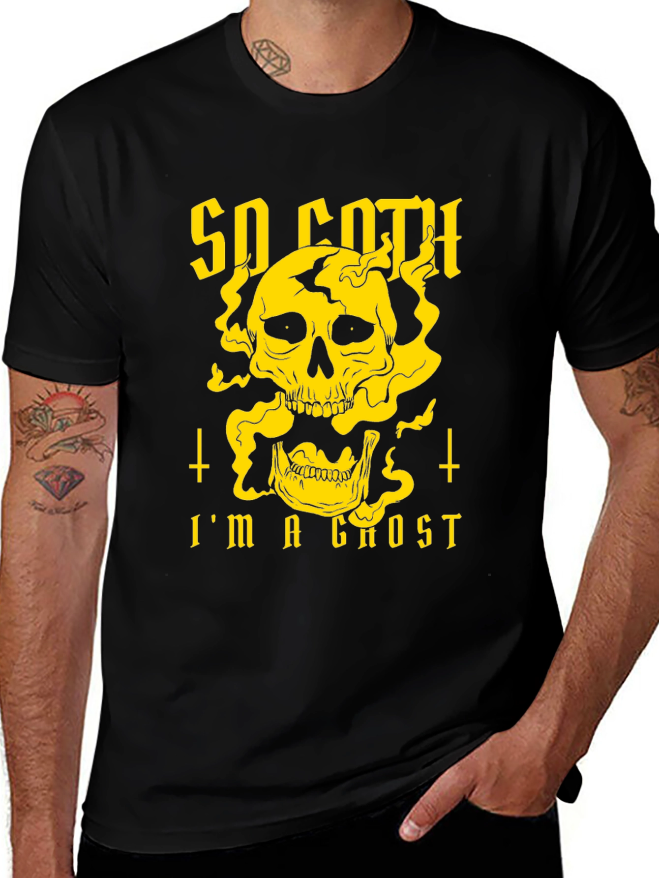 Variant 16 of So Goth I'm A Ghost Black Graphic Tee