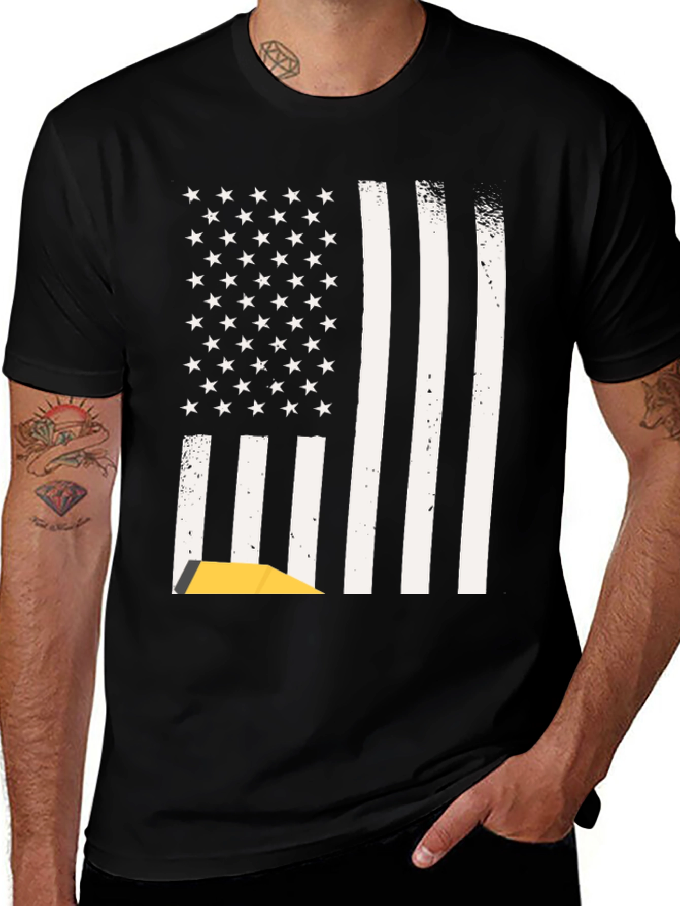 Construction American Flag T-Shirt