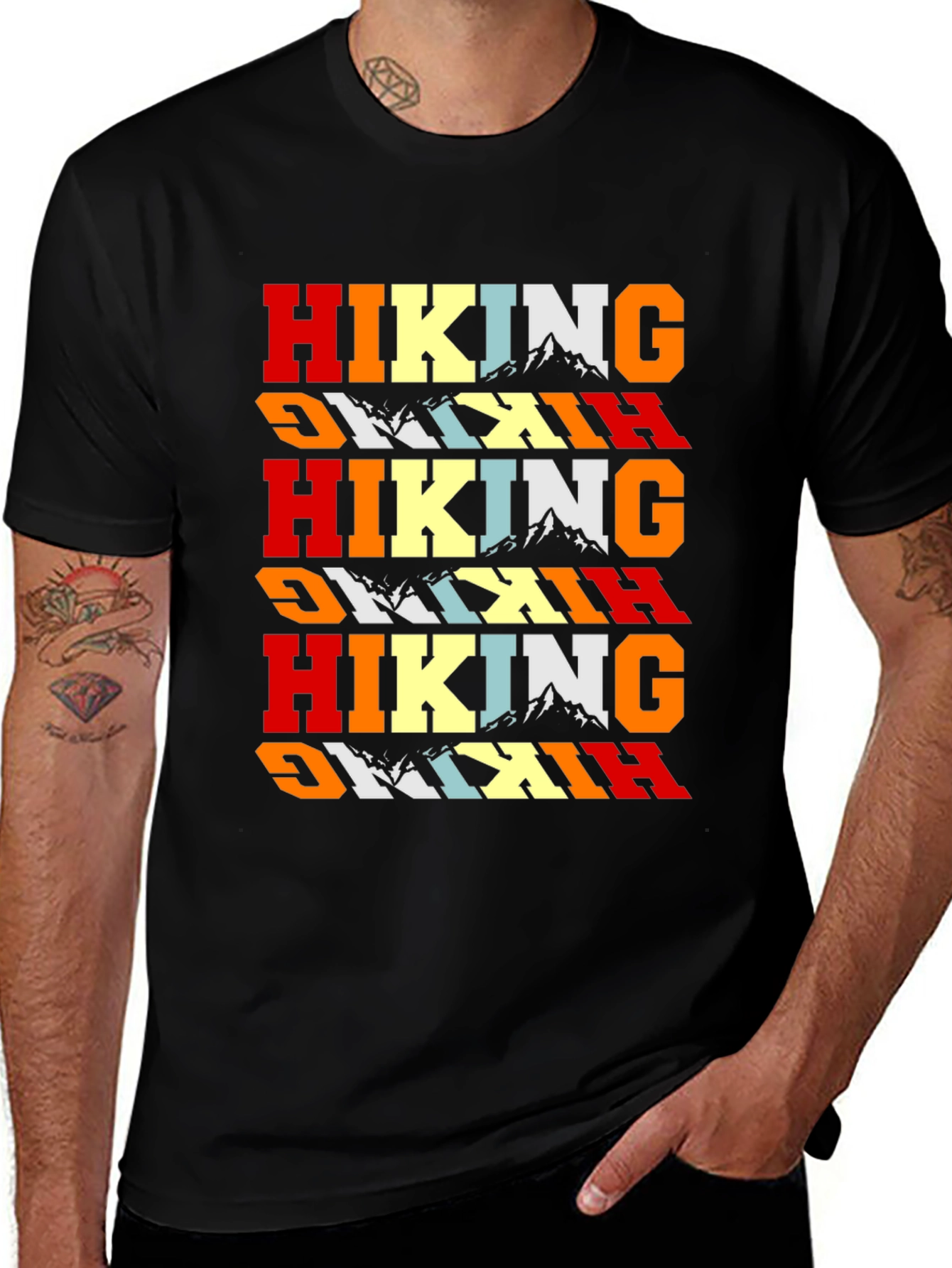 Variant 14 of Hiking Mountain Graphic Tee - Adventure Ready!