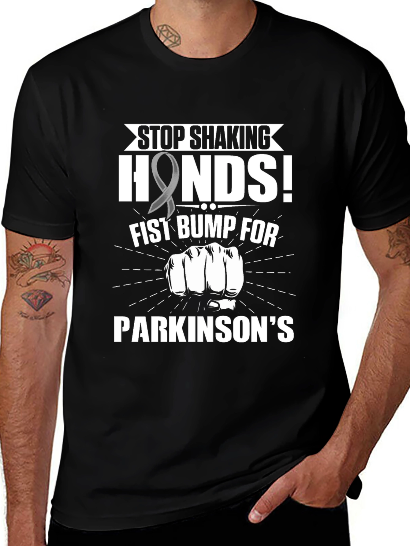Stop Shaking Hands Parkinson's Awareness T-Shirt