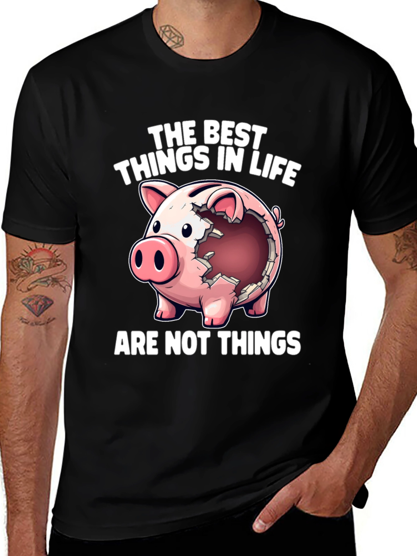 Variant 11 of Piggy Bank T-Shirt - The Best Things in Life
