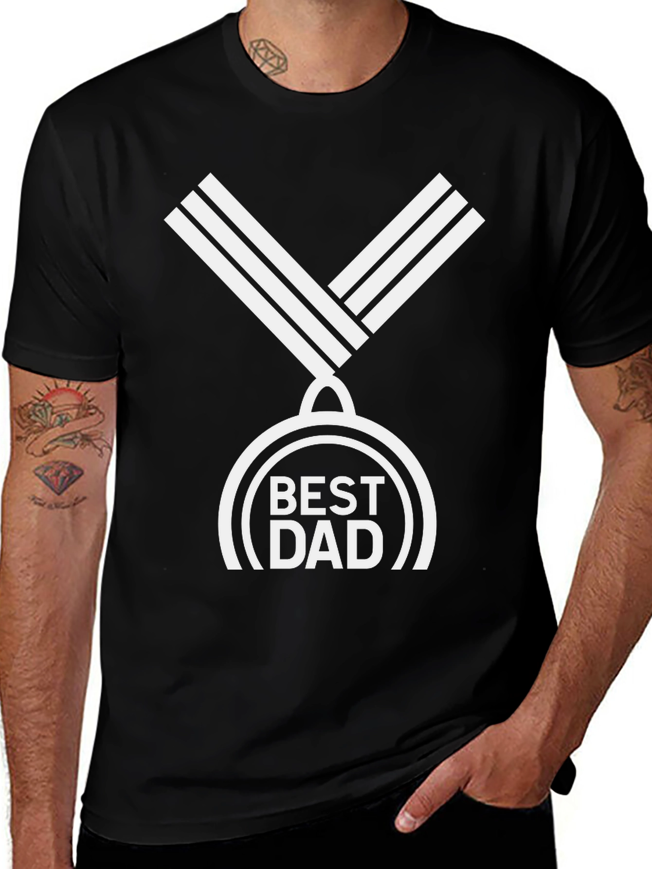 Best Dad Medal Graphic Tee - Father's Day Gift