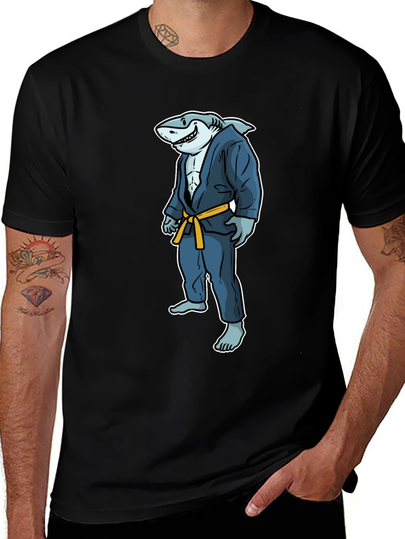 Variant 11 of Shark in Gi T-Shirt - Martial Arts