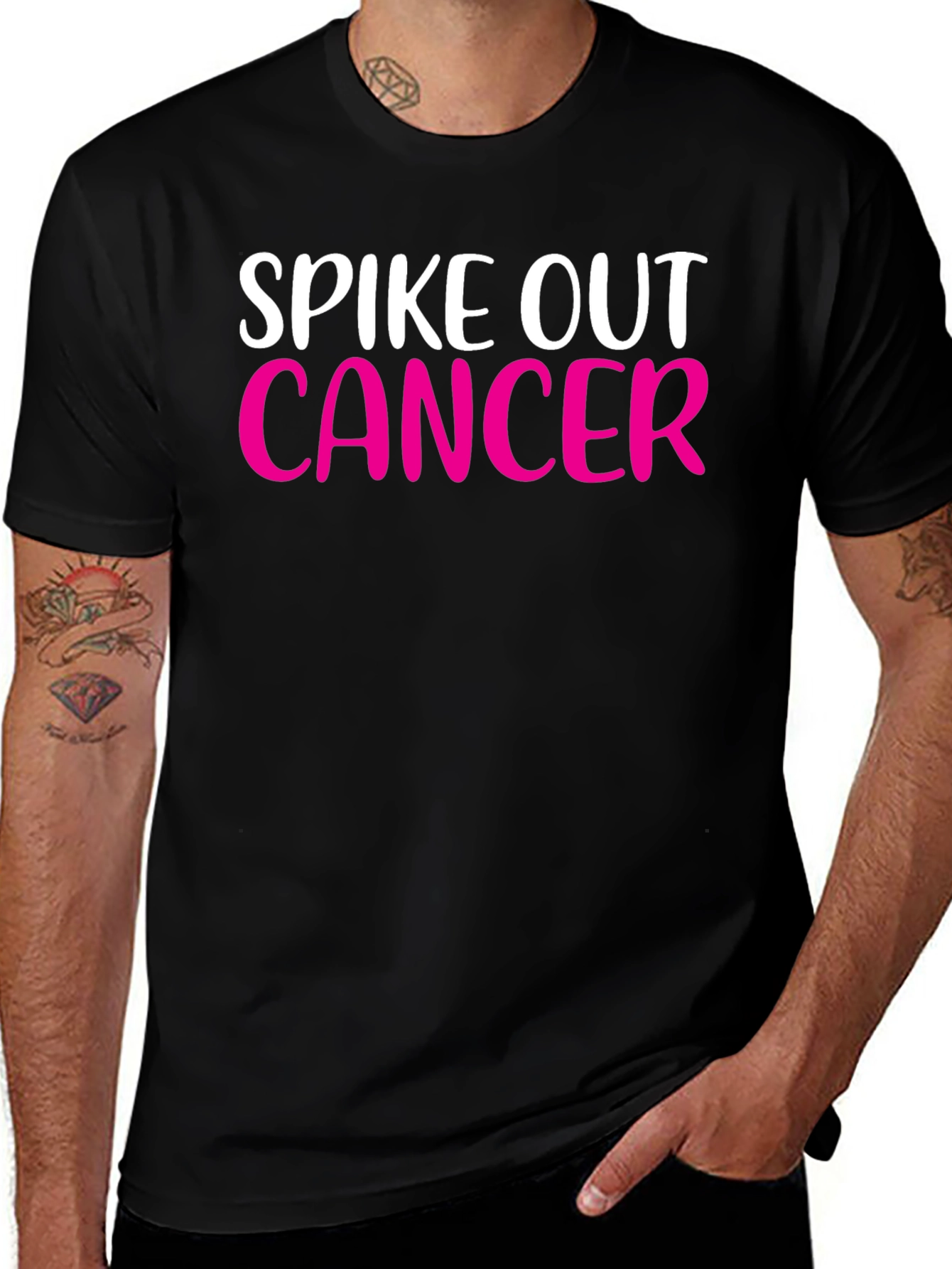 Variant 23 of Spike Out Cancer T-Shirt