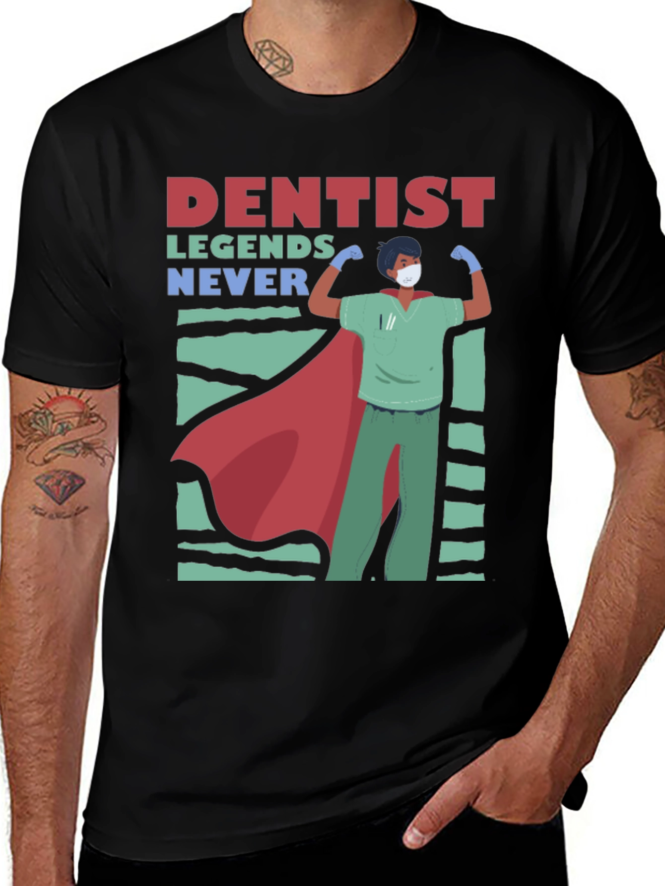 Dentist Legends T-Shirt - Never Give Up