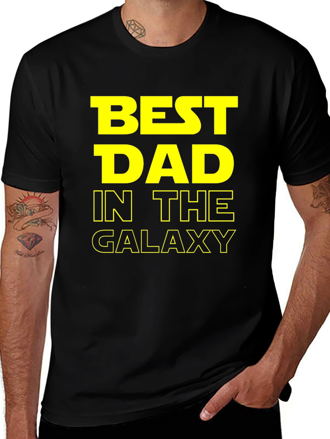 Variant 12 of Best Dad in the Galaxy Black T-Shirt