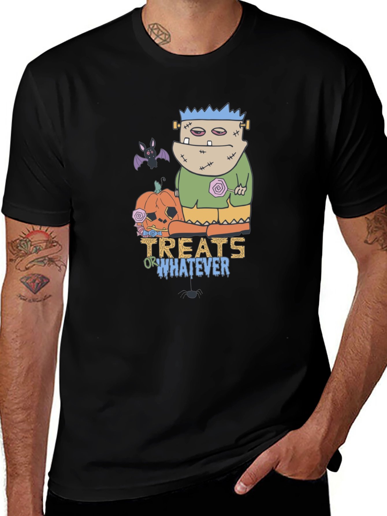 Variant 4 of Treats or Whatever Halloween Graphic Tee