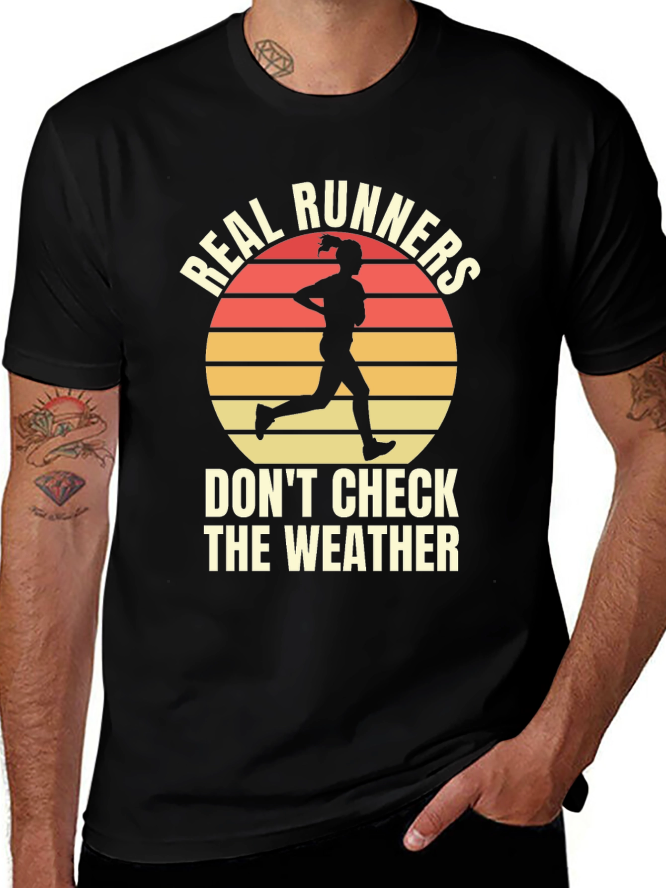 Variant 28 of Real Runners T-Shirt - Weather Doesn't Matter!