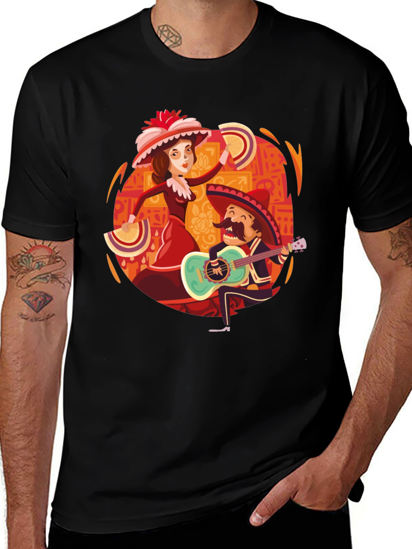 Day of the Dead Tee: Mariachi & Dancer
