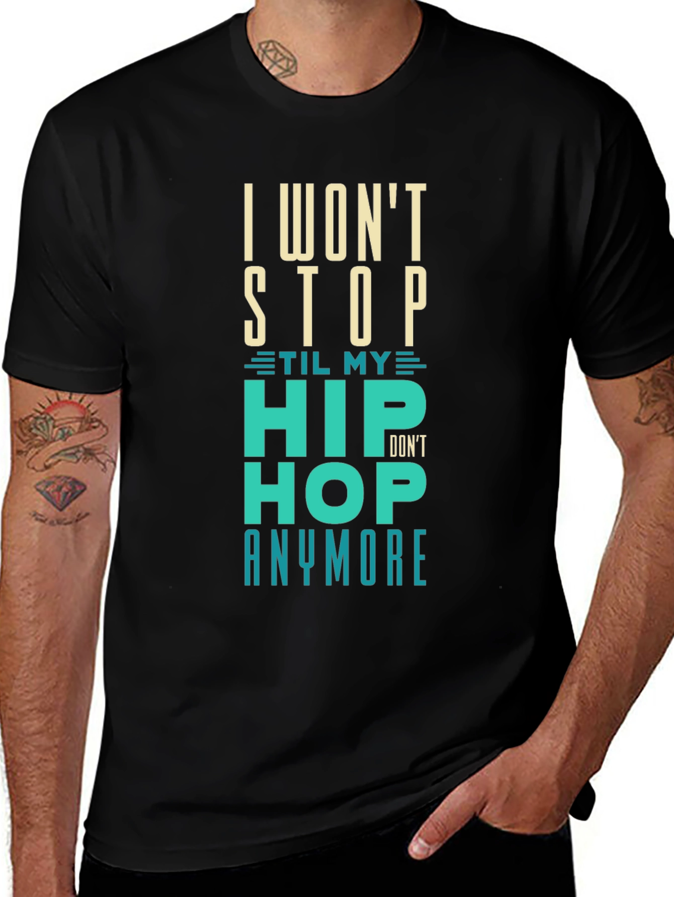 Variant 13 of I Won't Stop Til My Hip Hop Graphic Tee