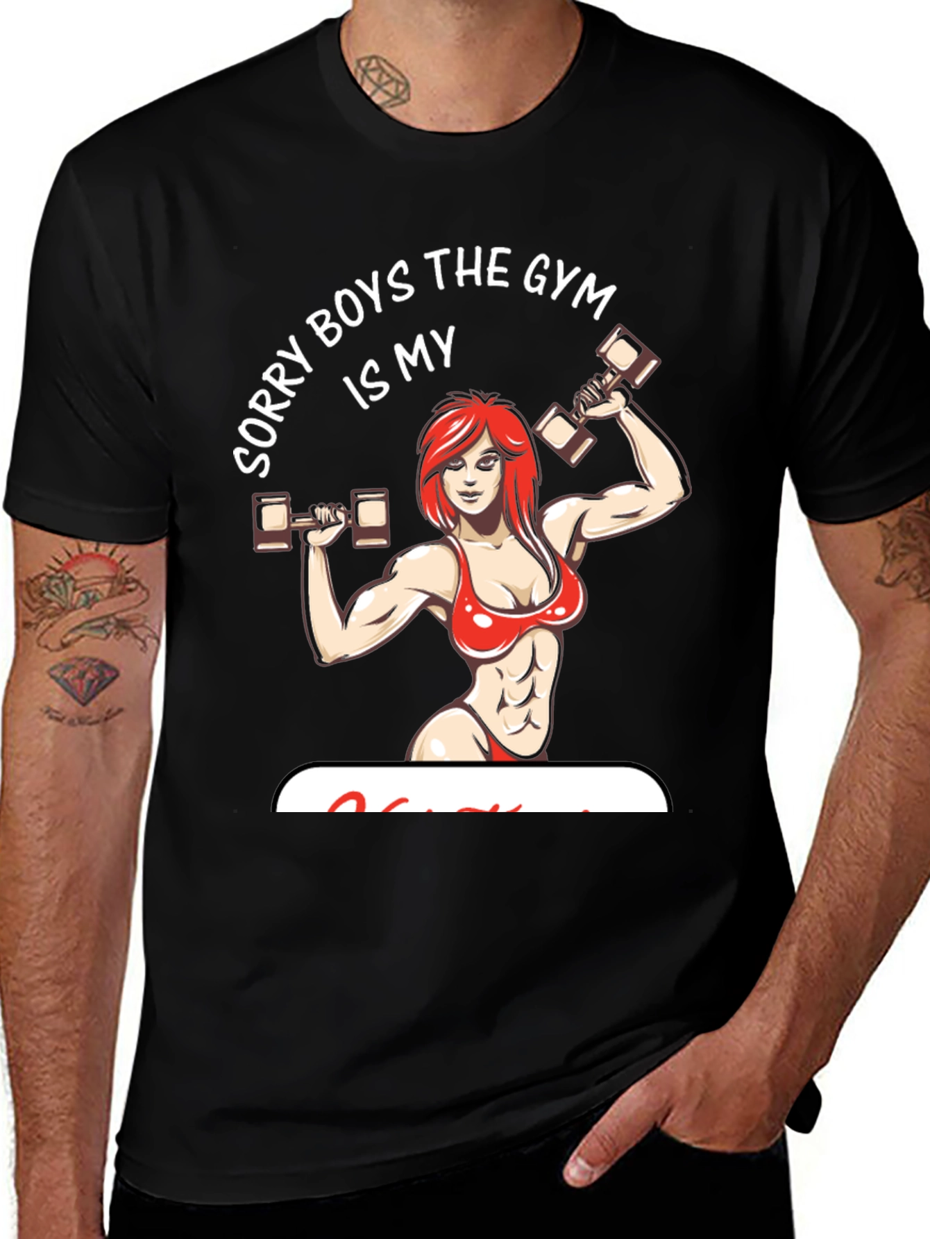 Variant 15 of Gym Is My Boyfriend Graphic Tee Shirt