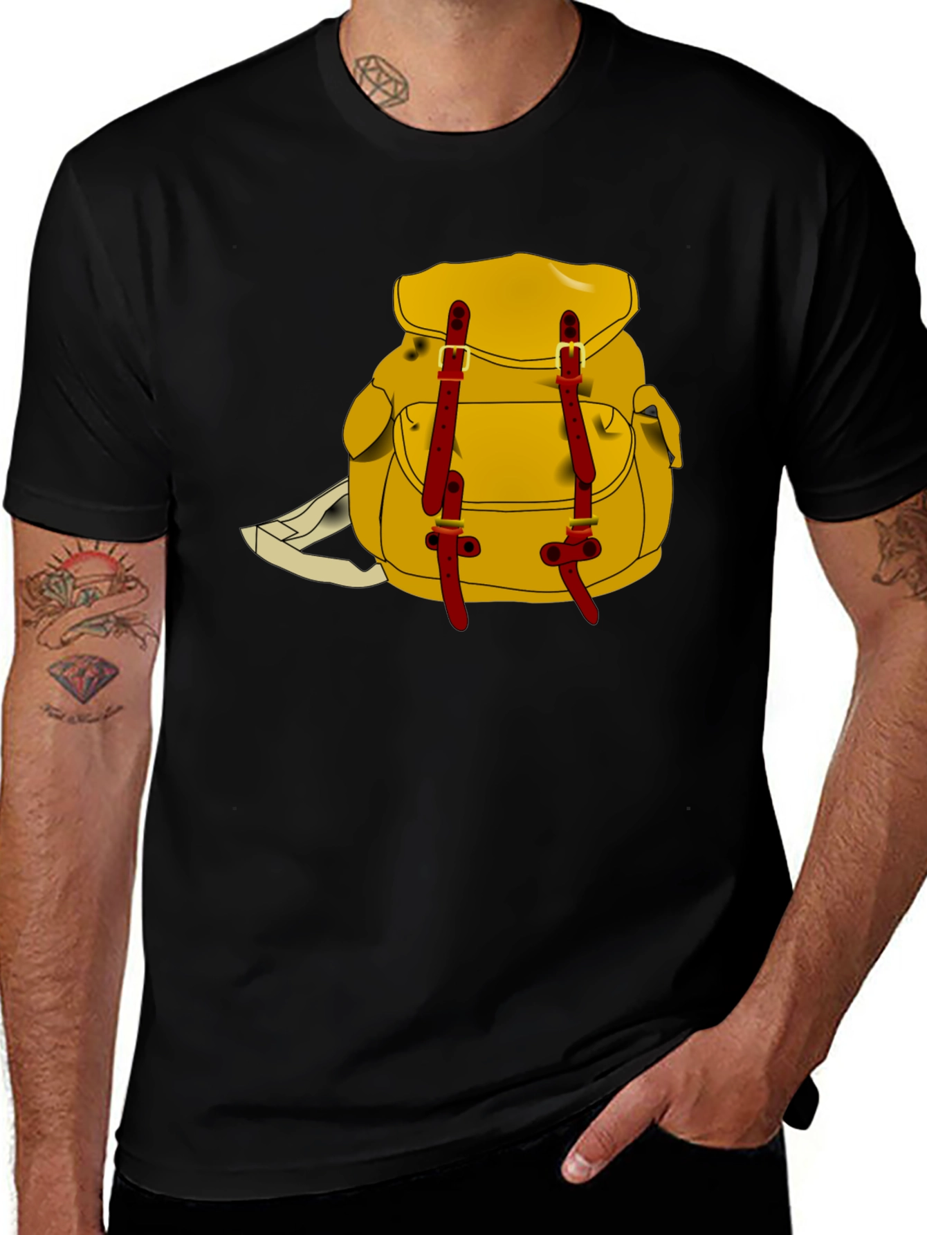 Variant 4 of Backpack Graphic Tee - Stylish Adventure Ready T-Shirt