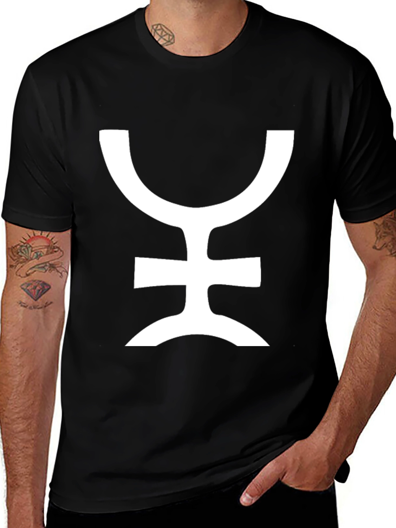 Variant 11 of Symbol Graphic Tee - Stylish Black Cotton T-Shirt