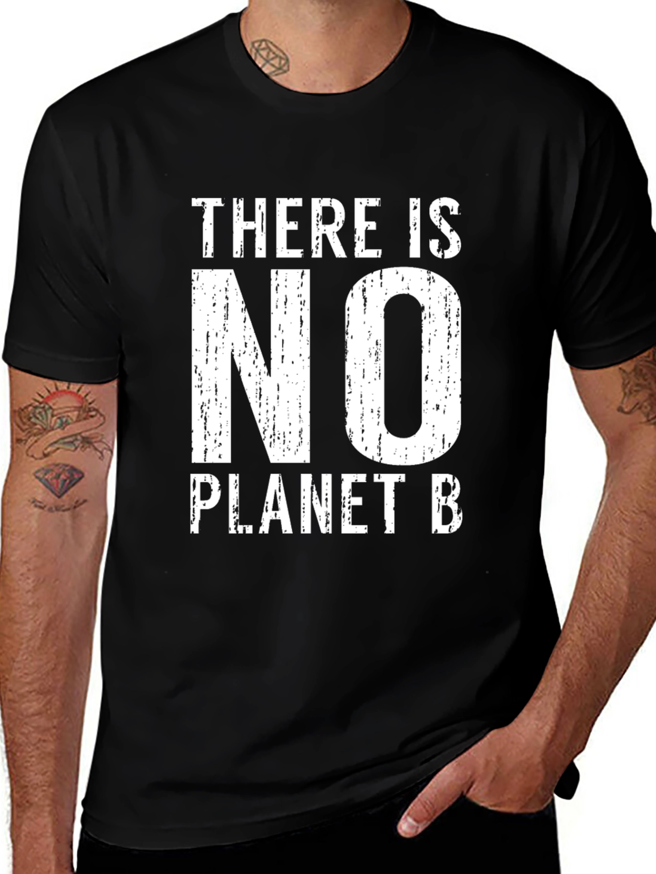 Variant 21 of There Is No Planet B Graphic Tee - Black