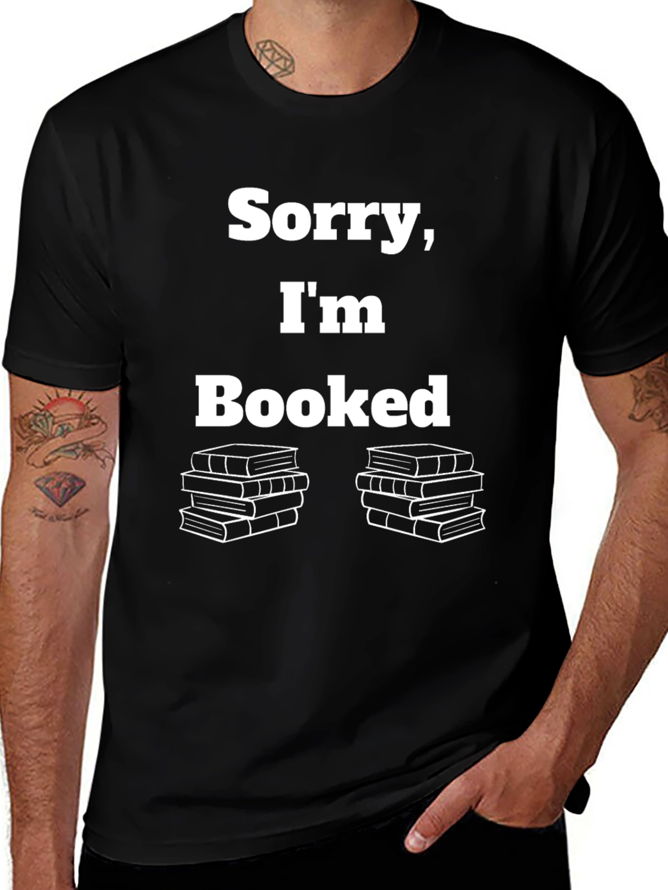 Variant 27 of Sorry, I'm Booked T-Shirt - Book Lover's Tee