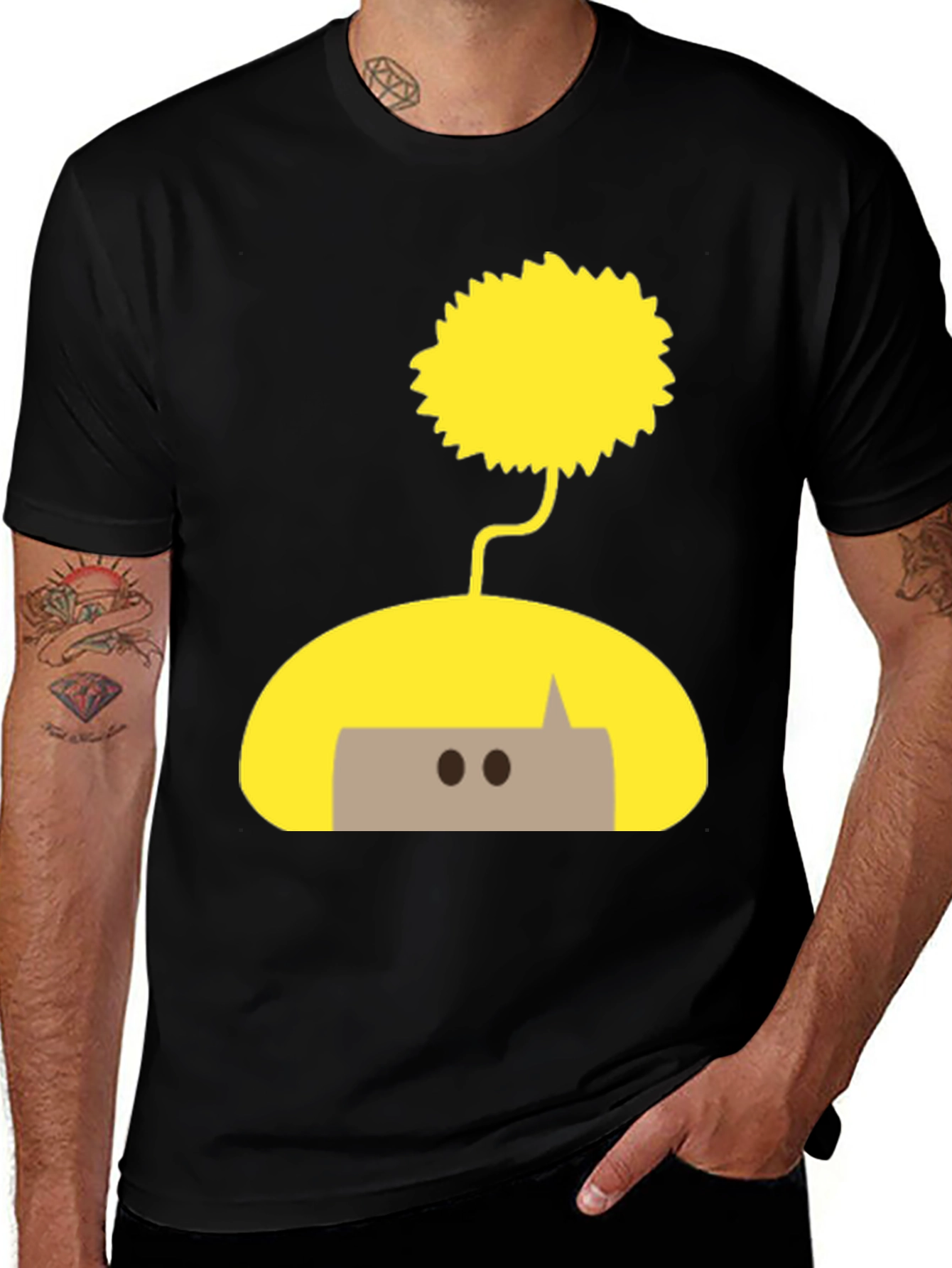 Whimsical Doodle T-Shirt - Unisex Black Tee