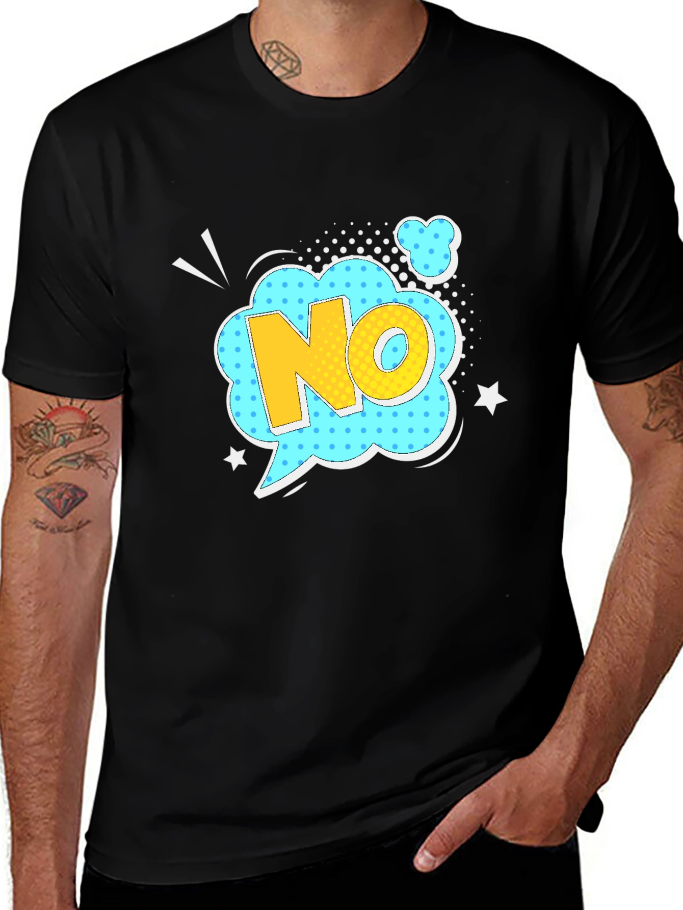 Variant 18 of Funny "NO" Pop Art T-Shirt