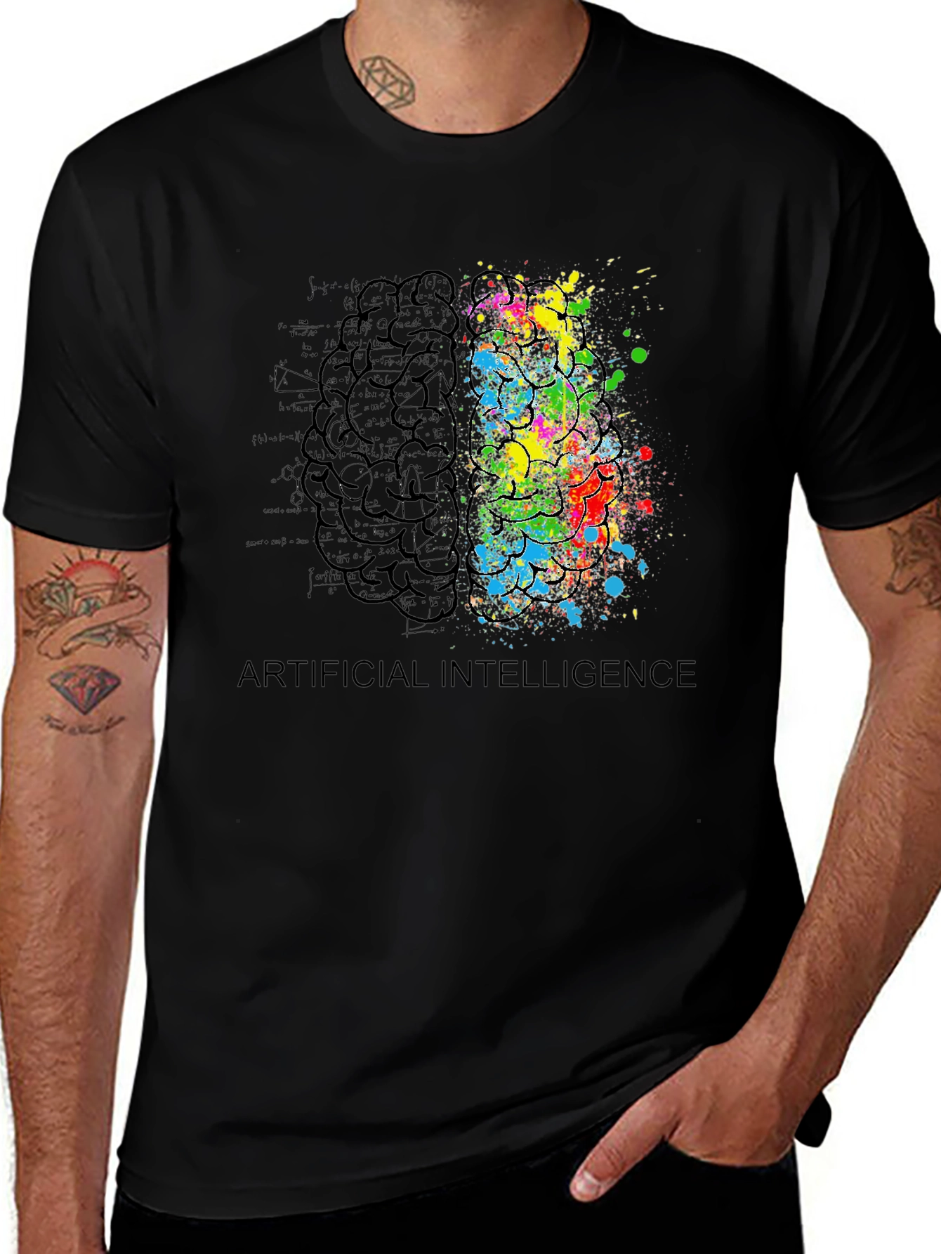 AI Brain T-Shirt: Artistic Intelligence Tee