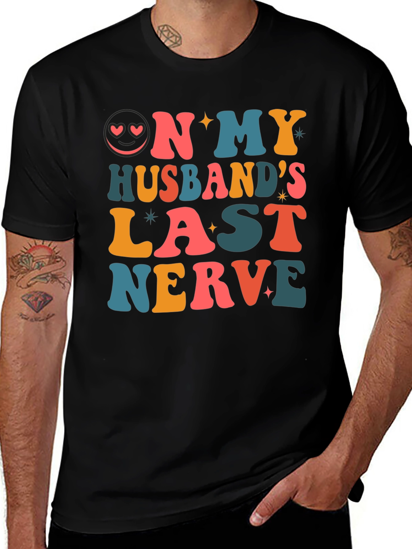 Variant 5 of On My Husband's Last Nerve Graphic T-Shirt