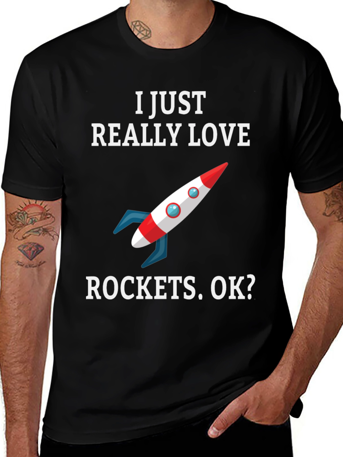 Variant 20 of I Love Rockets T-Shirt - Space Enthusiast Tee
