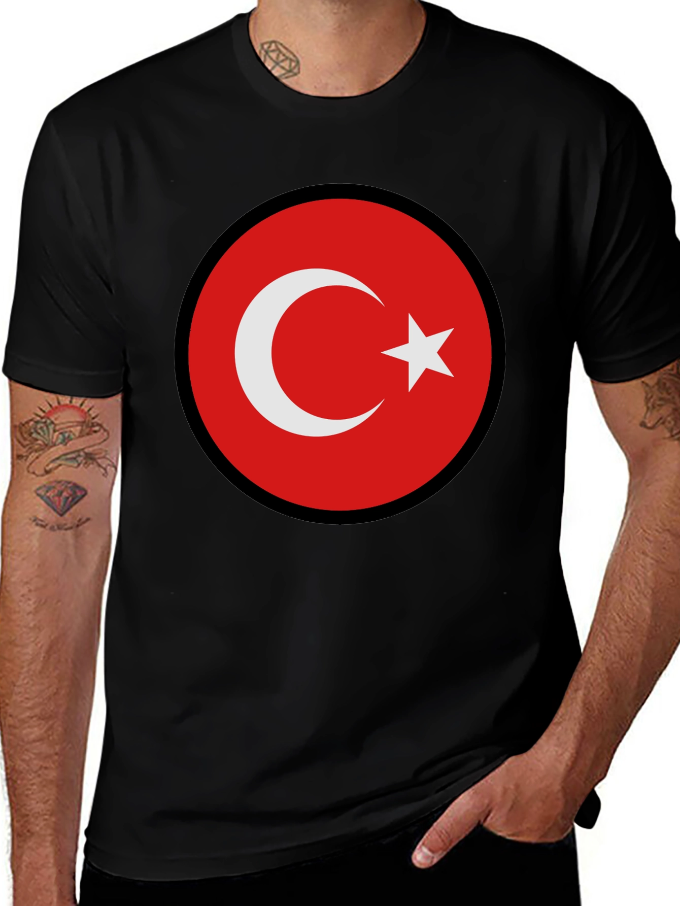 Variant 25 of Turkey Flag T-Shirt - Patriotic Crescent Moon Star Tee