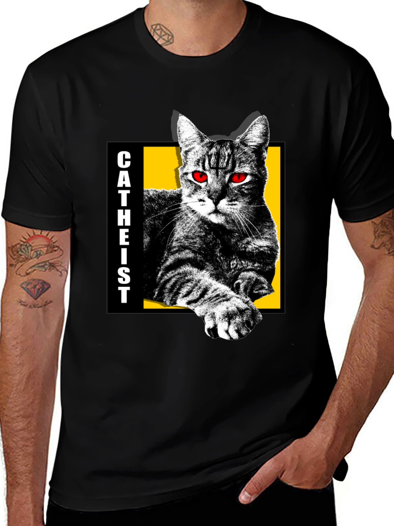 Catheist T-Shirt: Cat Lover with Edge